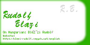 rudolf blazi business card